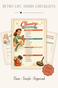 Retro Life Admin Digital Checklists Bundle
