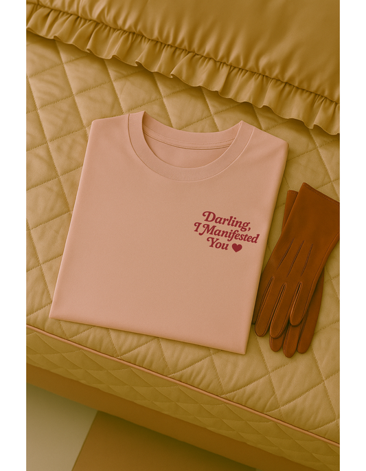 Darling, I Manifested You – Retro Mini Graphic Tee | Unisex Vintage Spiritual Shirt - Madame Soulière