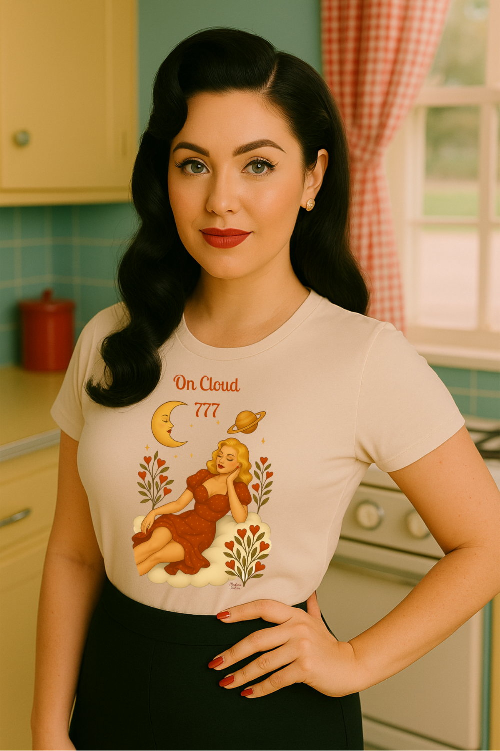 On Cloud 777 – Retro Divine Feminine Vintage T-Shirt