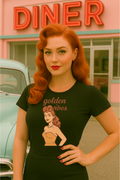 Golden Vibes – Retro Pin-Up Vintage T-Shirt