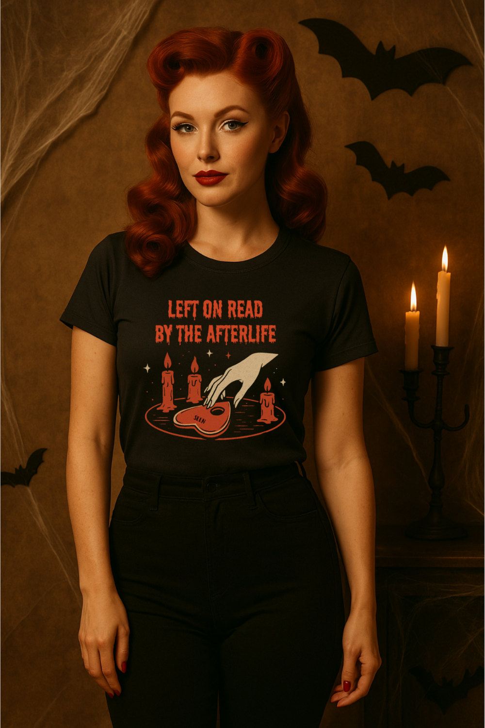 Left on Read by the Afterlife – Vintage Halloween Unisex T-Shirt