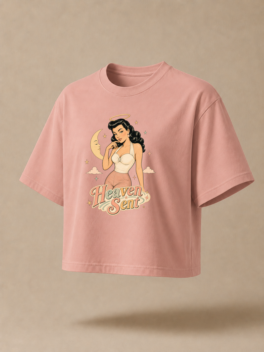 Heaven Sent – Retro Pin-Up Vintage Boxy T-Shirt