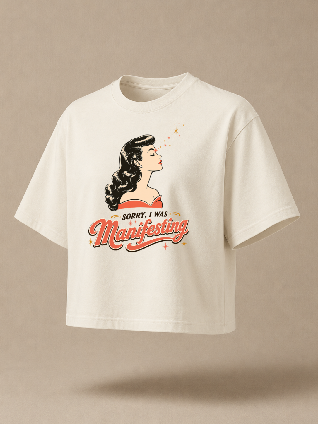 Sorry I Was Manifesting – Retro Vintage Boxy T-Shirt