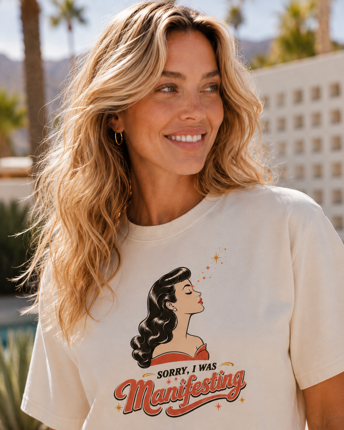 Sorry I Was Manifesting – Retro Vintage Boxy T-Shirt