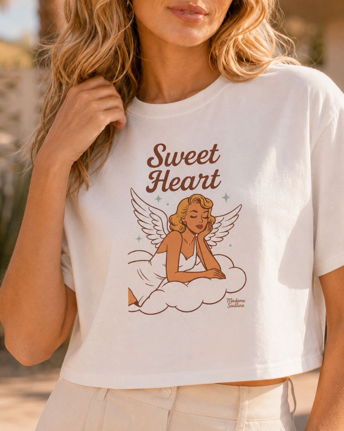 Sweet Heart – Retro Angel Vintage Boxy T-Shirt