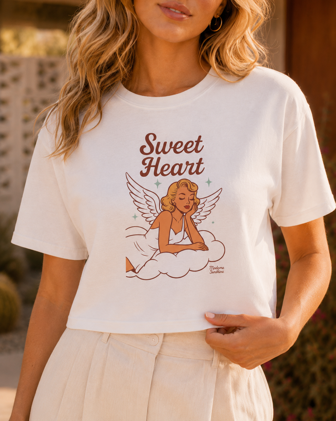 Sweet Heart – Retro Angel Vintage Boxy T-Shirt