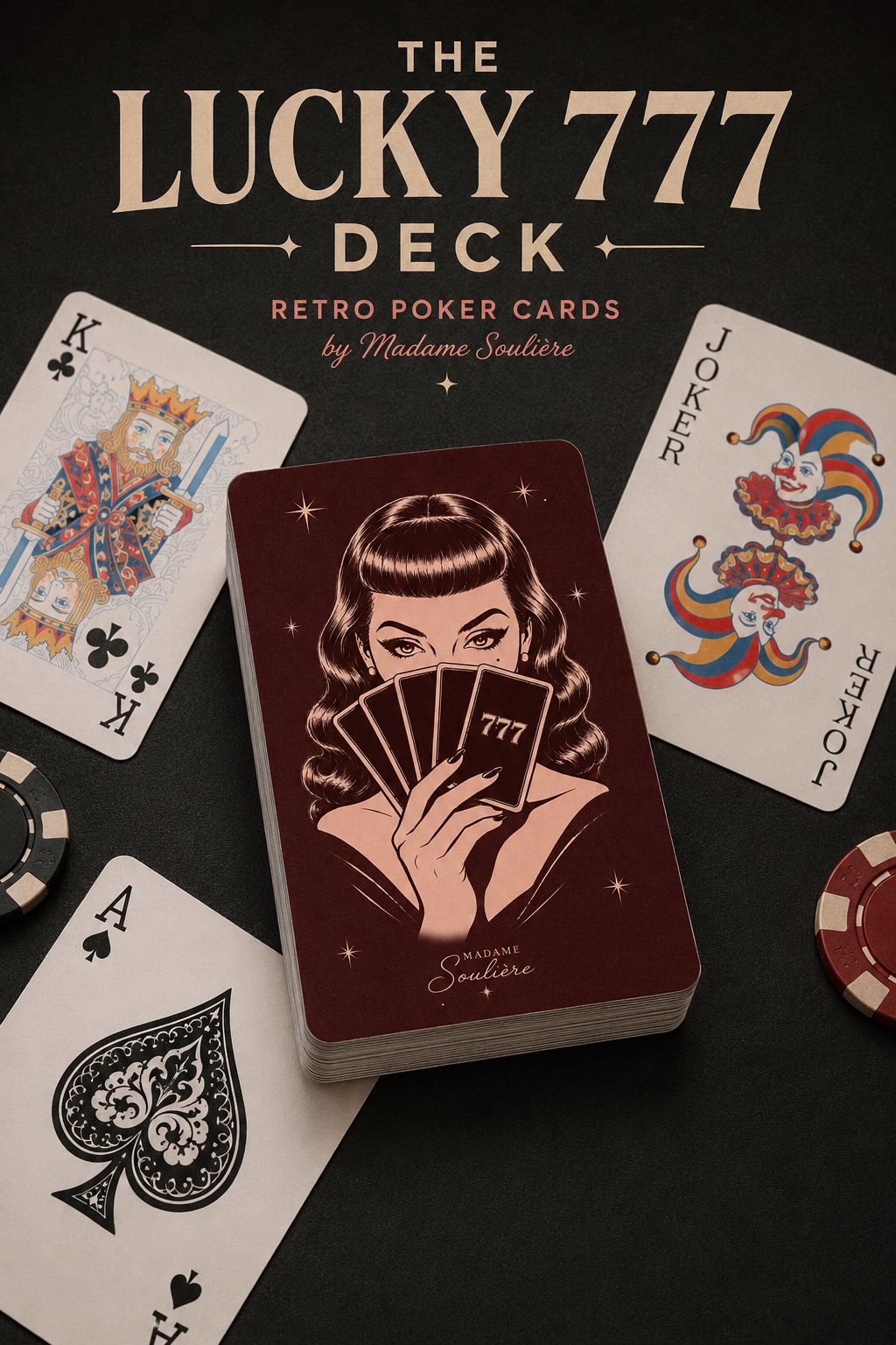 Vintage Femme Fatale Poker Playing Cards — Retro Pinup Deck