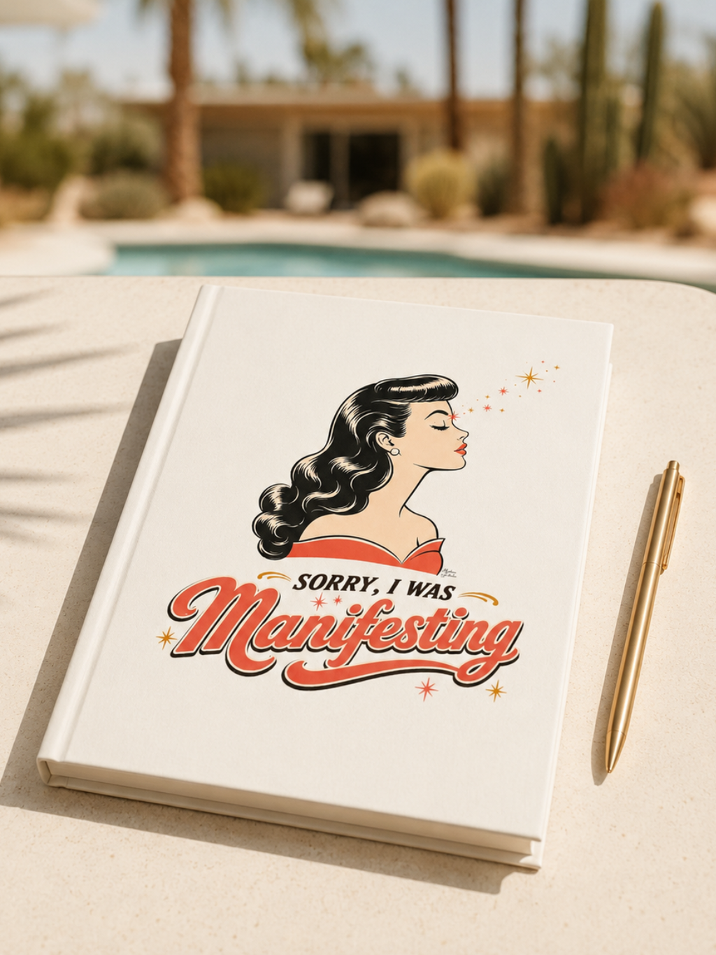 Manifesting Journal — "Sorry, I Was Manifesting" Hardcover Notebook