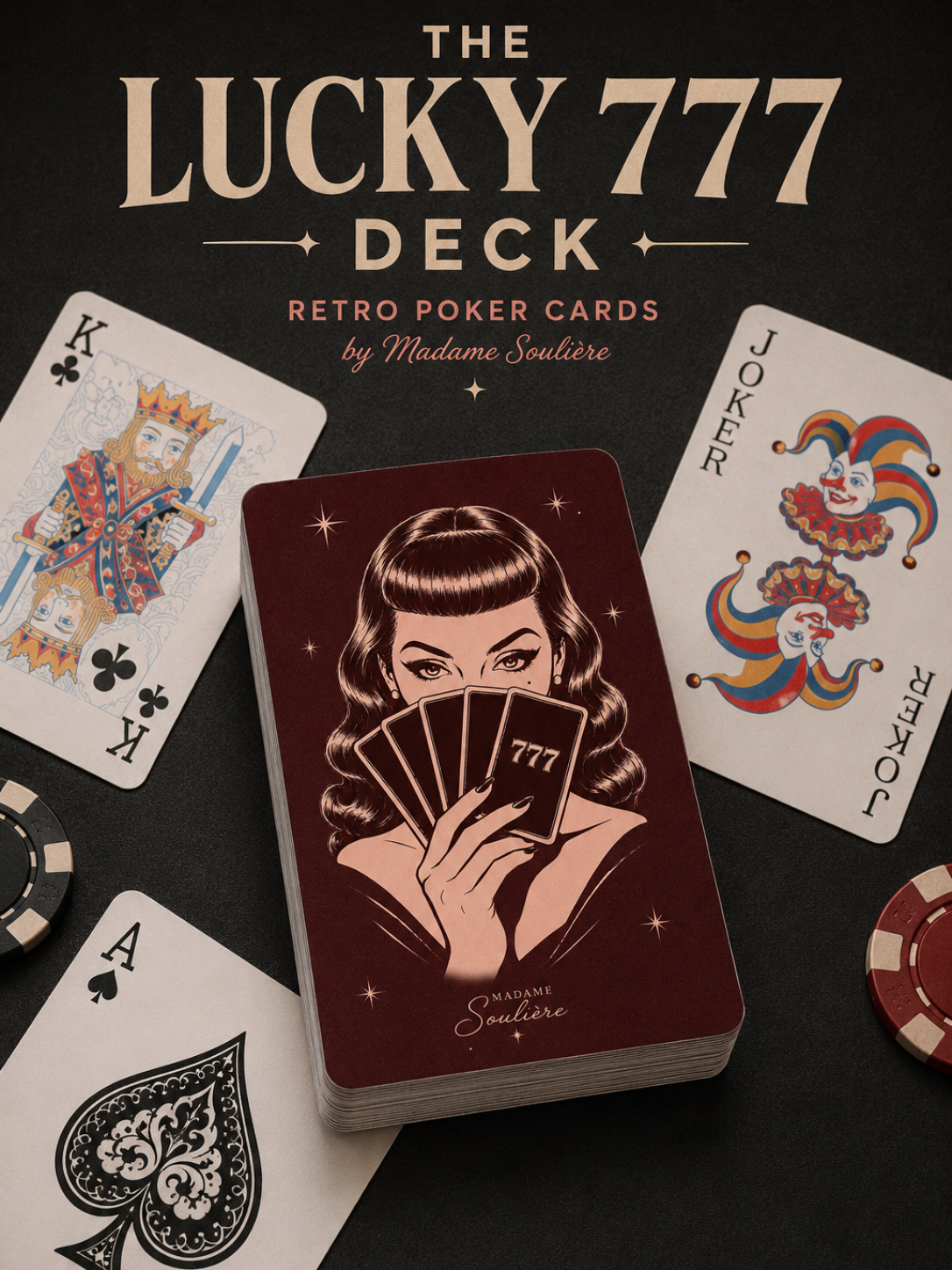 Vintage Femme Fatale Poker Playing Cards — Retro Pinup Deck