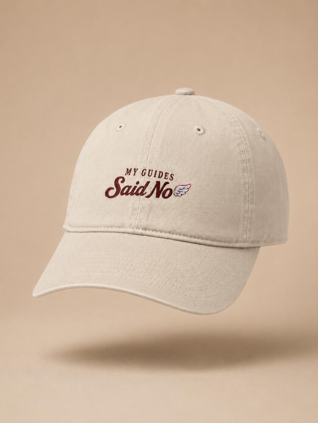 Embroidered 'My Guides Said No' Organic Baseball Cap