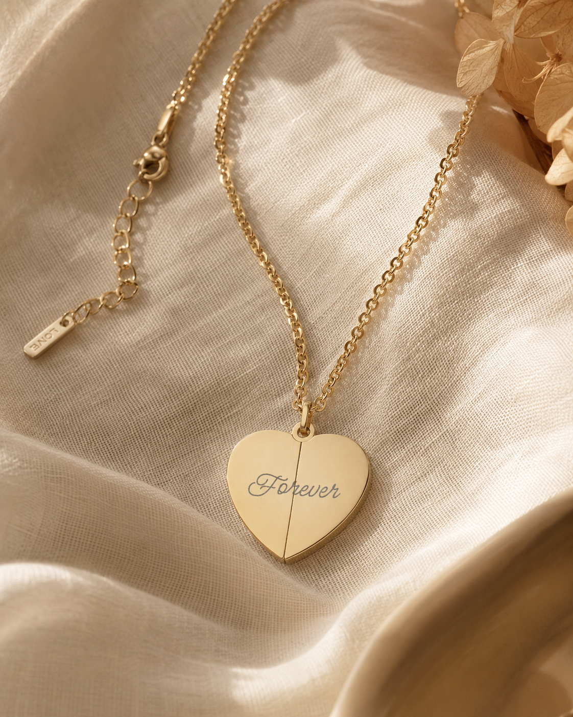 Hidden Message Heart Necklace - Engraved Secret Message Pendant