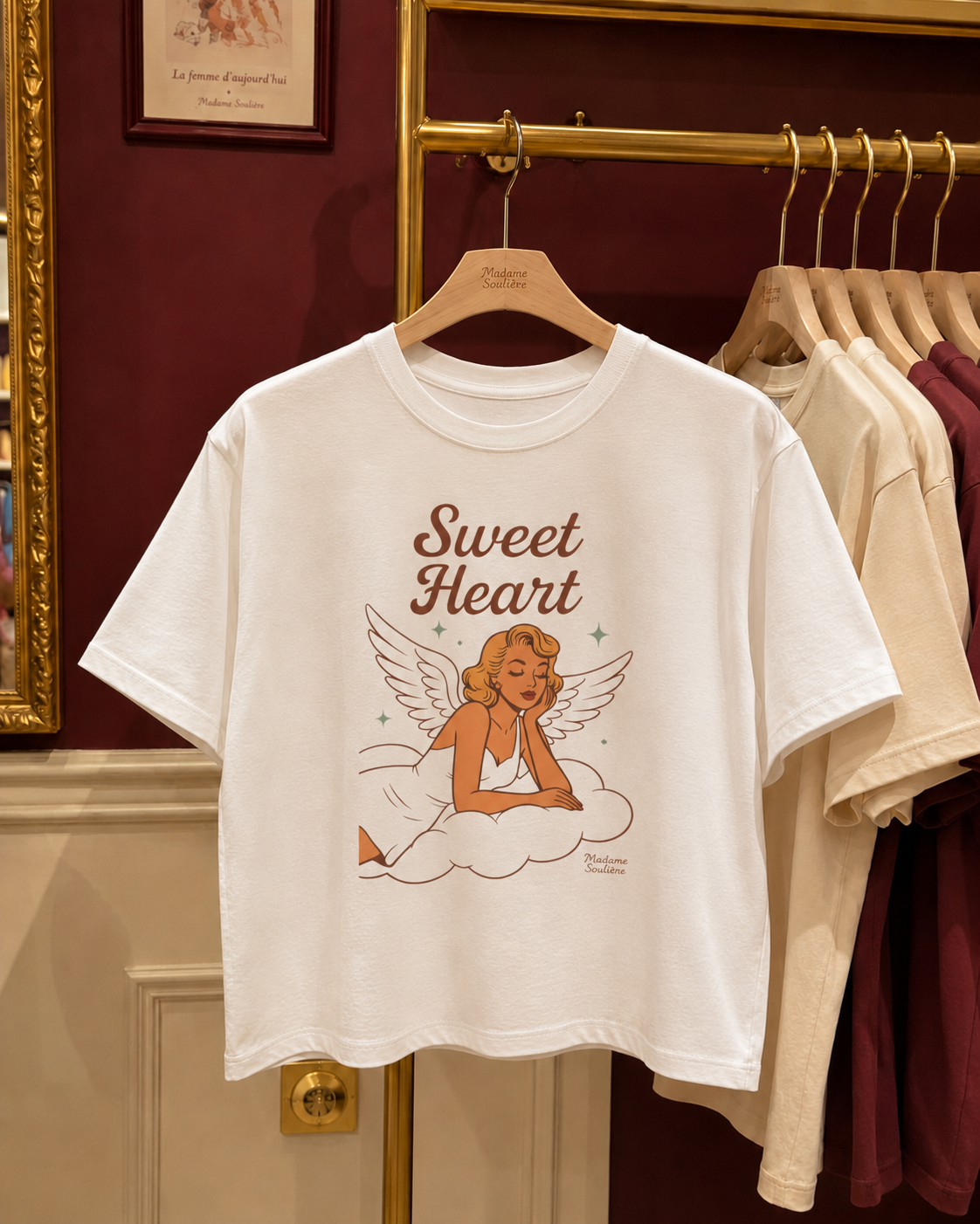 Sweet Heart – Retro Angel Vintage Boxy T-Shirt