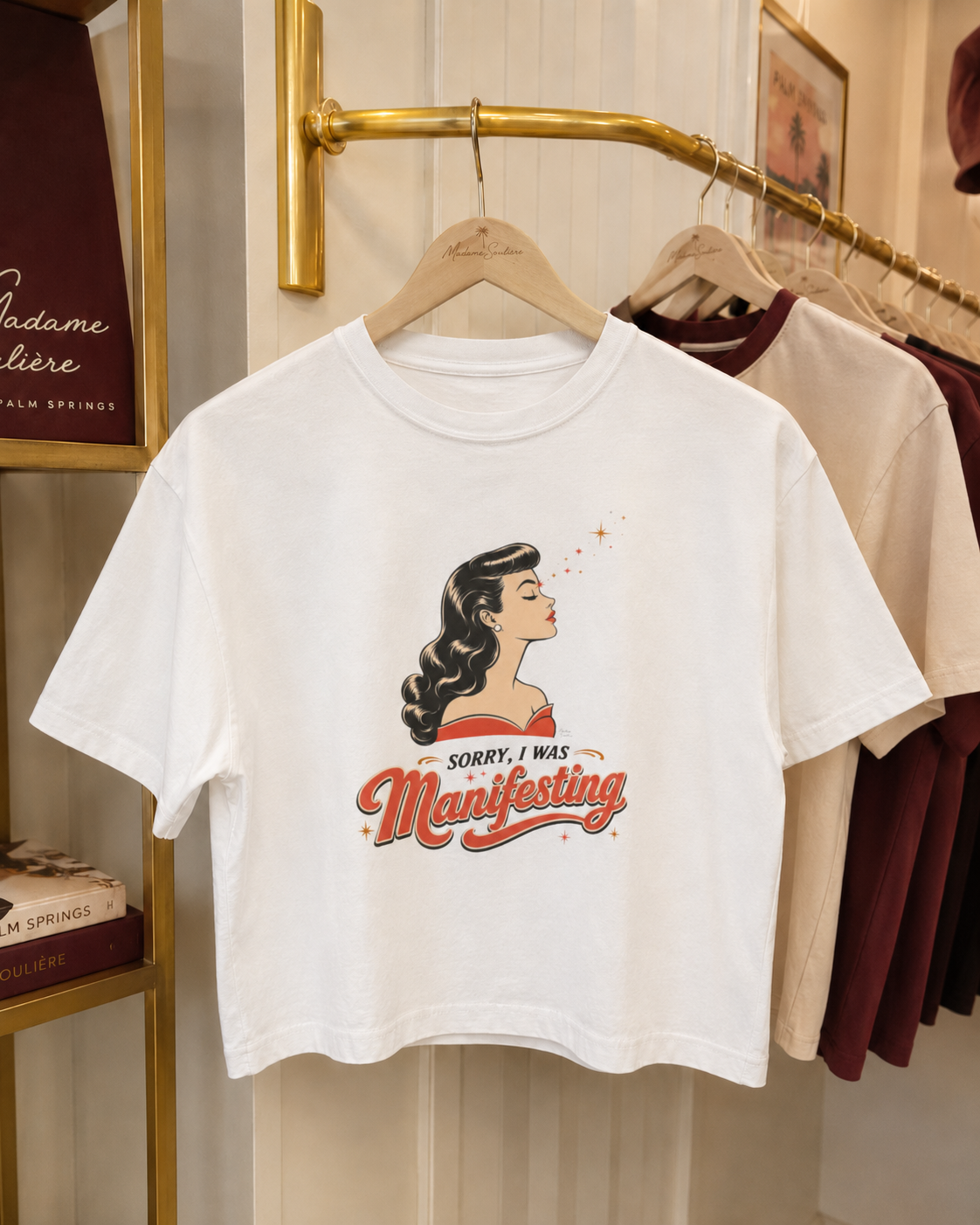 Sorry I Was Manifesting – Retro Vintage Boxy T-Shirt
