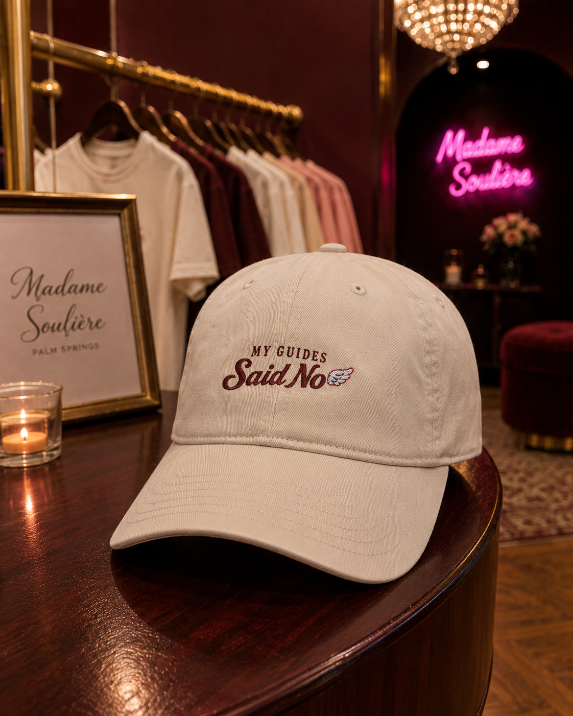 Embroidered 'My Guides Said No' Organic Baseball Cap