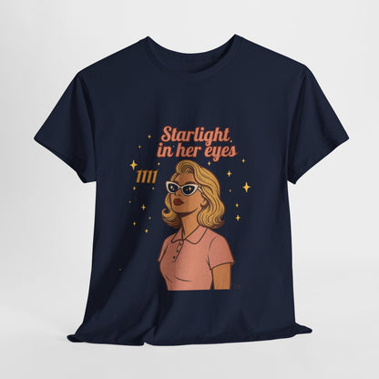 Starlight in Her Eyes – 1111 Angel Number Retro T-Shirt | Unisex Spiritual Vintage Tee - Madame Soulière
