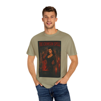 The Crimson Spell Halloween Unisex T-Shirt – Retro Witch Graphic Tee, Vintage Horror Spooky Top,  Scary Season Shirt - Madame Soulière