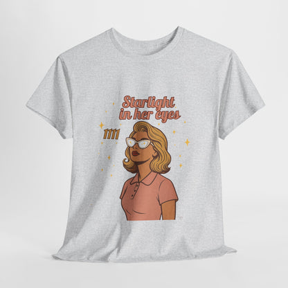 Starlight in Her Eyes – 1111 Angel Number Retro T-Shirt | Unisex Spiritual Vintage Tee - Madame Soulière