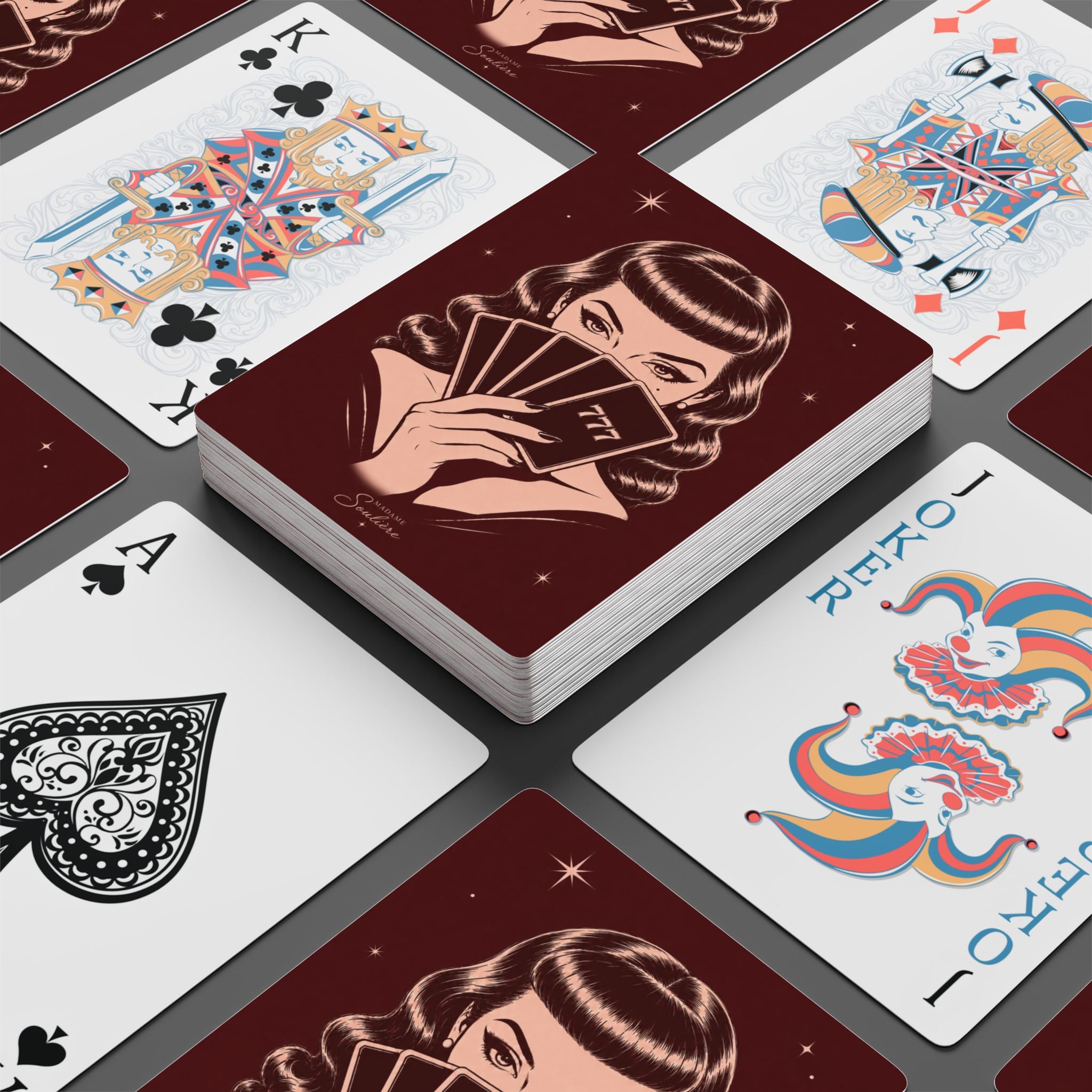 Vintage Femme Fatale Poker Playing Cards — Retro Pinup Deck
