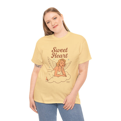 Sweet Heart Unisex T-Shirt – Retro Angel Graphic Tee, Vintage Pin Up Inspired Top, Feminine Heaven Sent Shirt - Madame Soulière