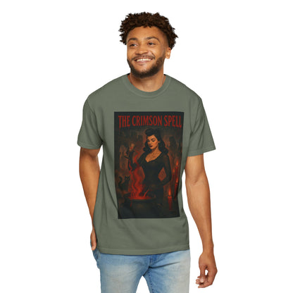 The Crimson Spell Halloween Unisex T-Shirt – Retro Witch Graphic Tee, Vintage Horror Spooky Top,  Scary Season Shirt - Madame Soulière