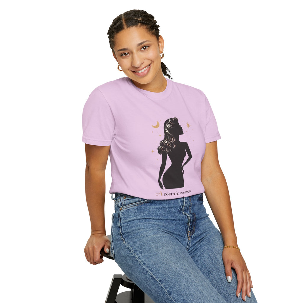 A Cosmic Woman Never Gets Lost – Vintage Feminine Cosmic T-Shirt