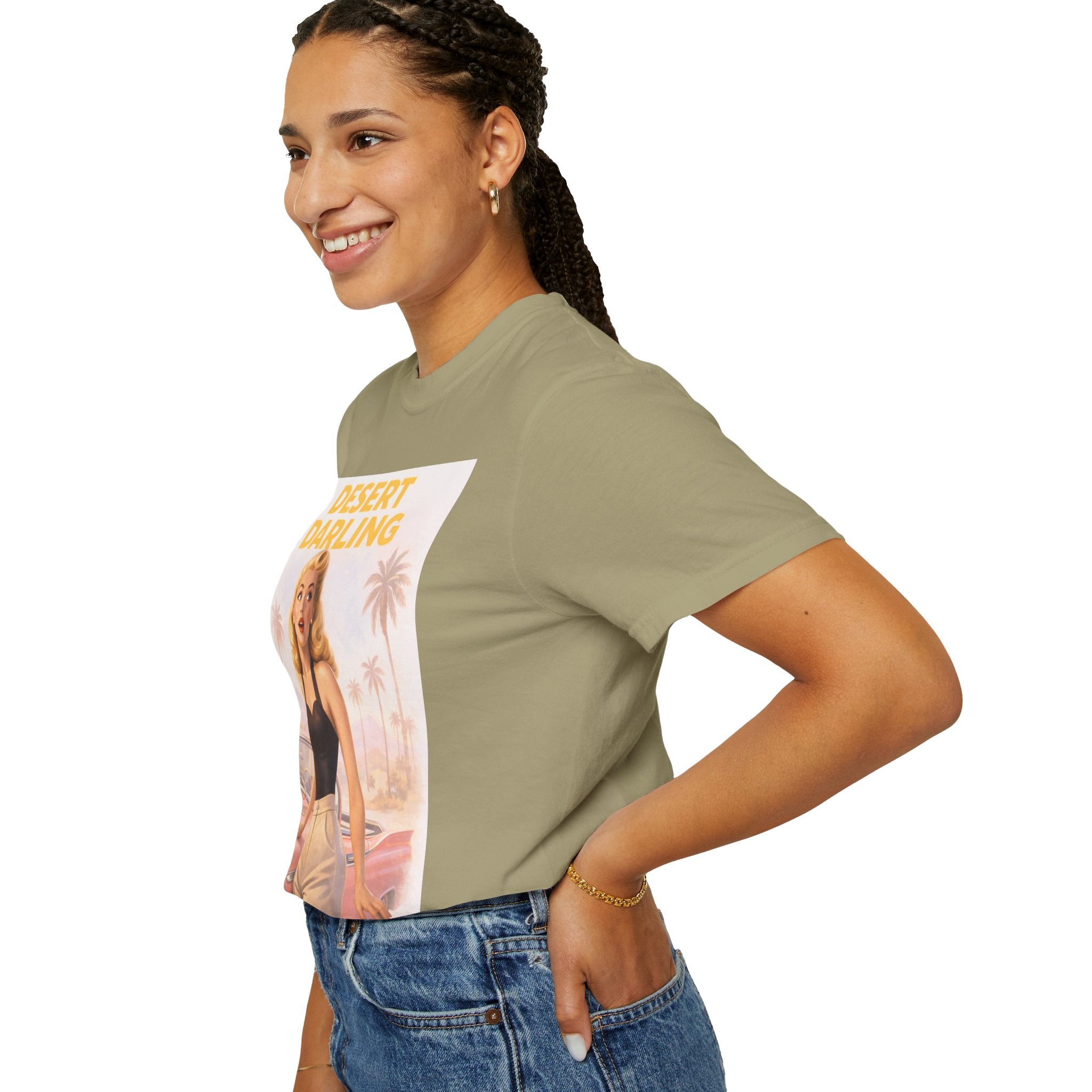 Desert Darling – Retro Pin-Up Graphic T-Shirt