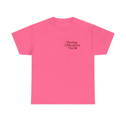 Darling, I Manifested You – Retro Mini Graphic Tee | Unisex Vintage Spiritual Shirt - Madame Soulière
