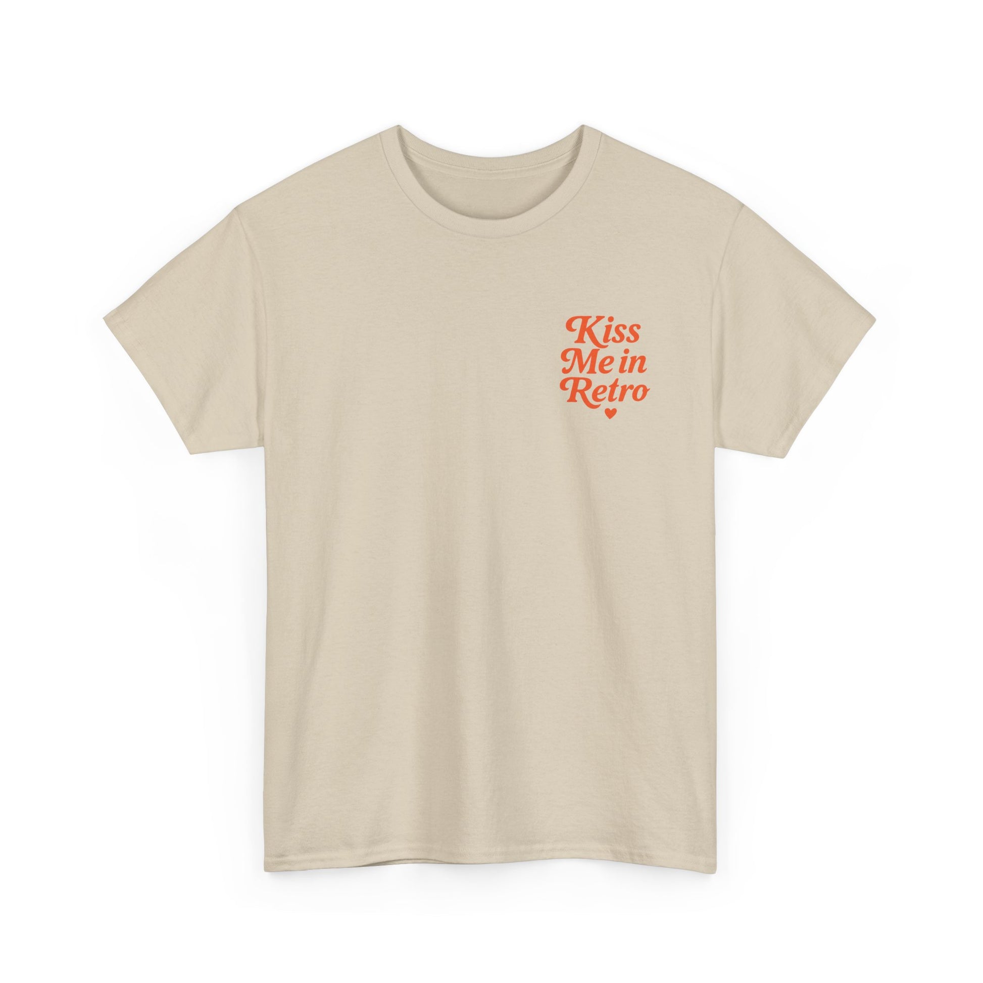 Retro Mini Slogan Unisex T-Shirt – Kiss Me in Retro Graphic Tee, Vintage Pin Up Inspired Top, 50s Rockabilly Style, Feminine Retro Statement Shirt - Madame Soulière