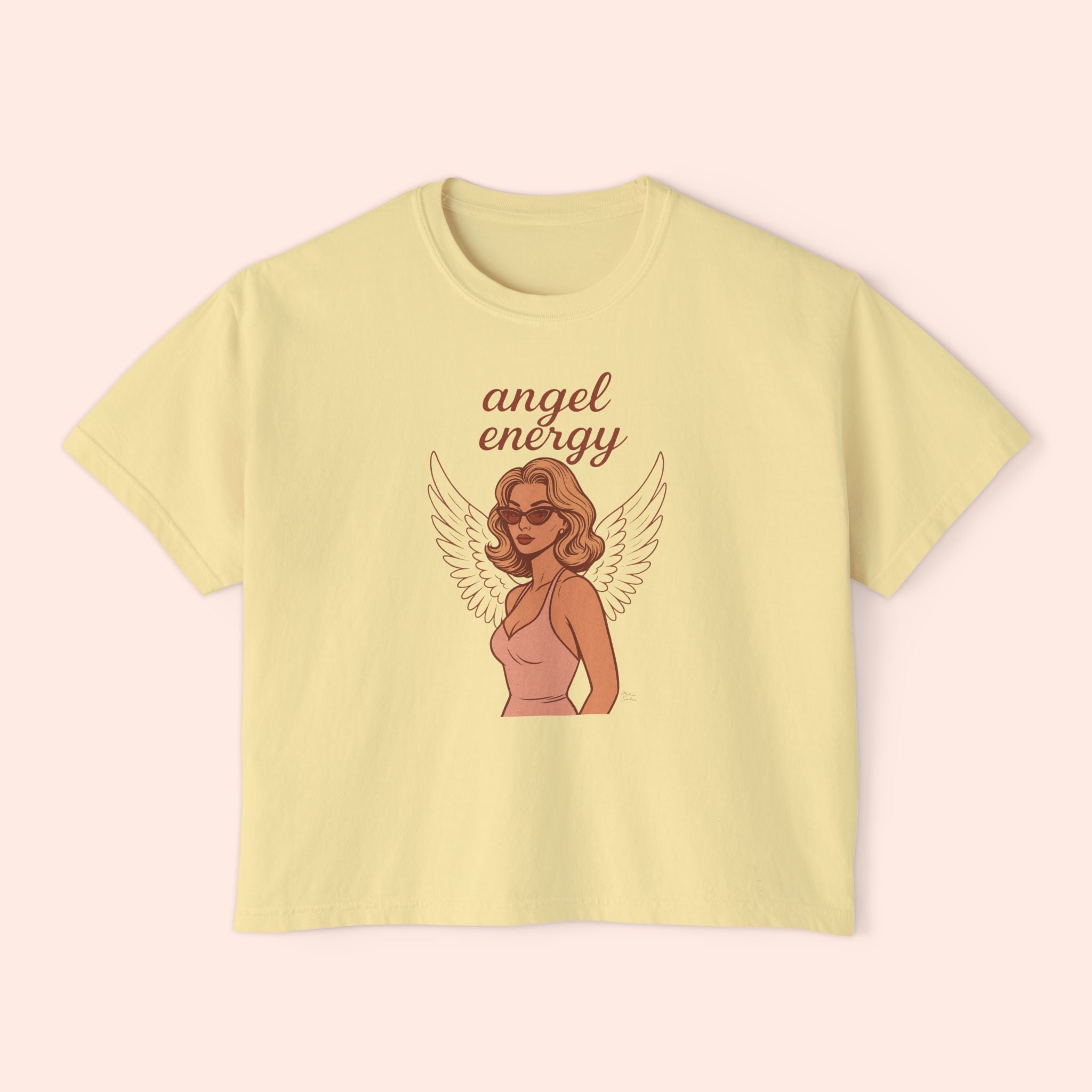 Angel Energy – Retro Pin-Up Vintage Boxy T-Shirt