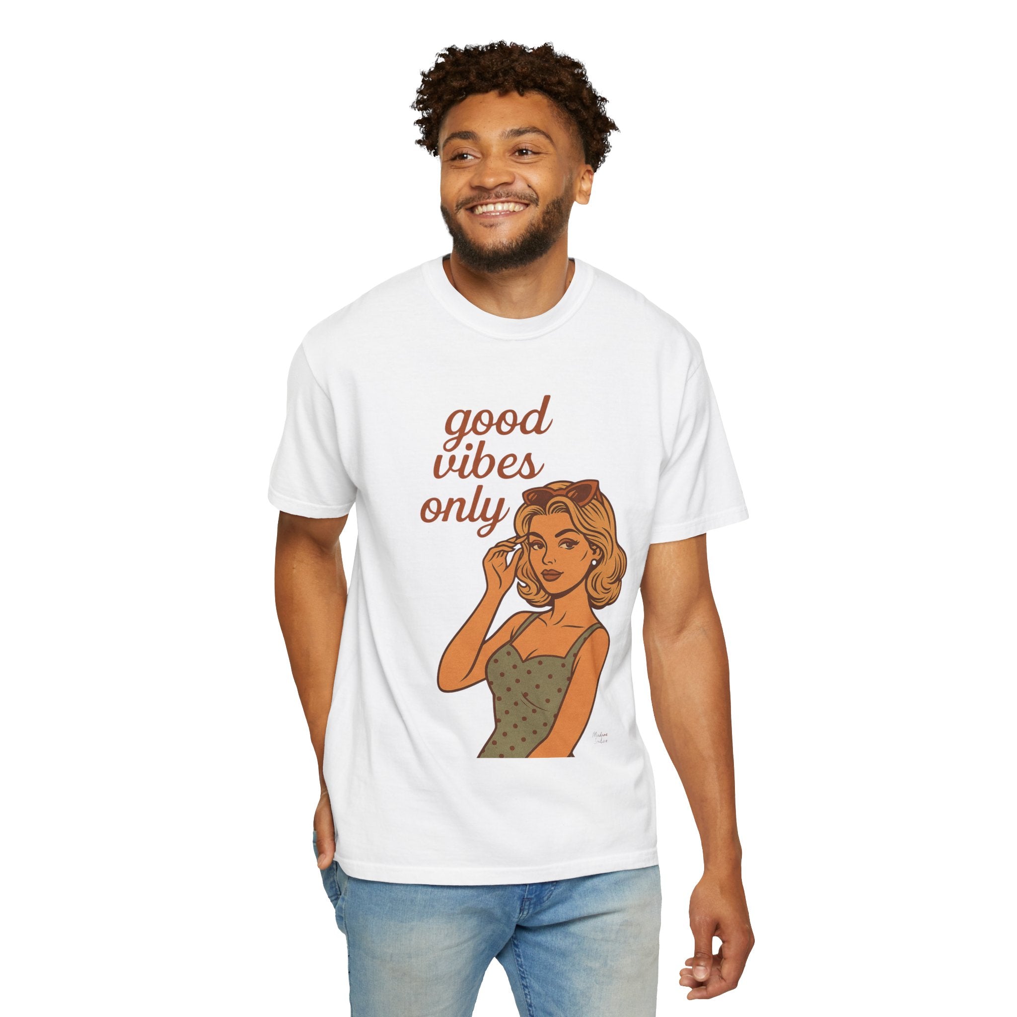 Good Vibes Only – Retro Pin-Up Vintage T-Shirt