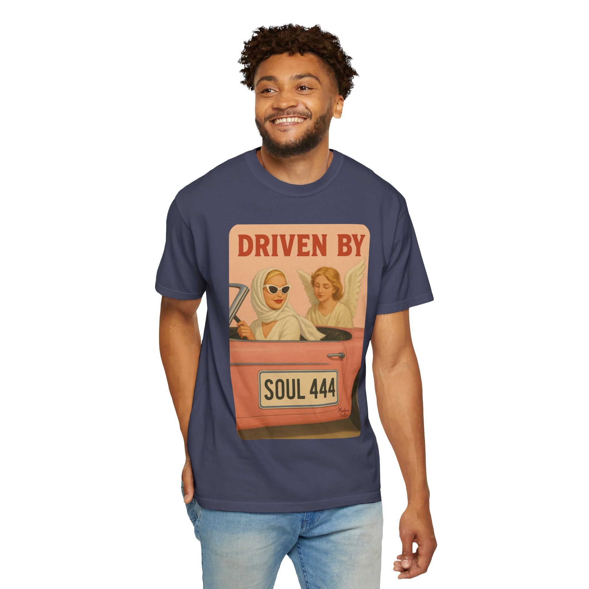 Driven by Soul 444 Graphic T-Shirt – Spiritual Retro Angel Number Unisex Tee