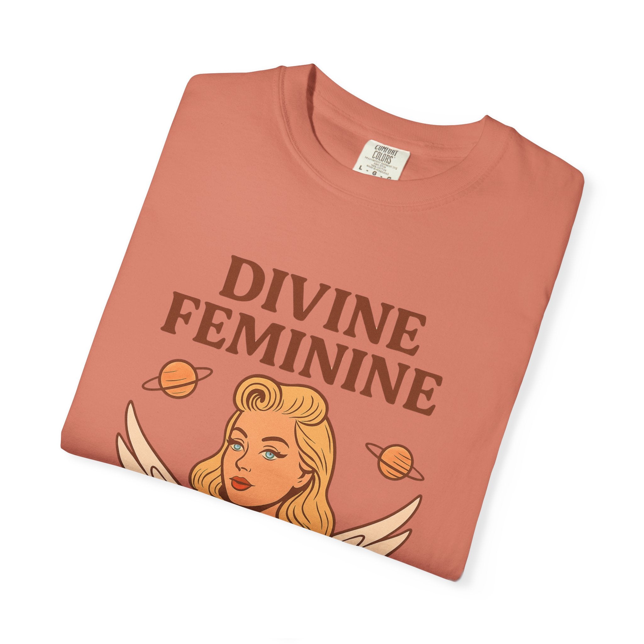 Divine Feminine Graphic T-Shirt – Vintage 50s Pin-Up Unisex Tee