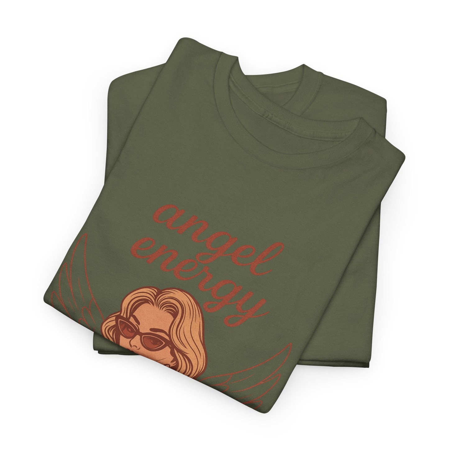 Angel Energy Unisex T-Shirt – Vintage Retro Graphic Tee, Spiritual Pin Up Shirt, Feminine Aesthetic Empowerment Top - Madame Soulière