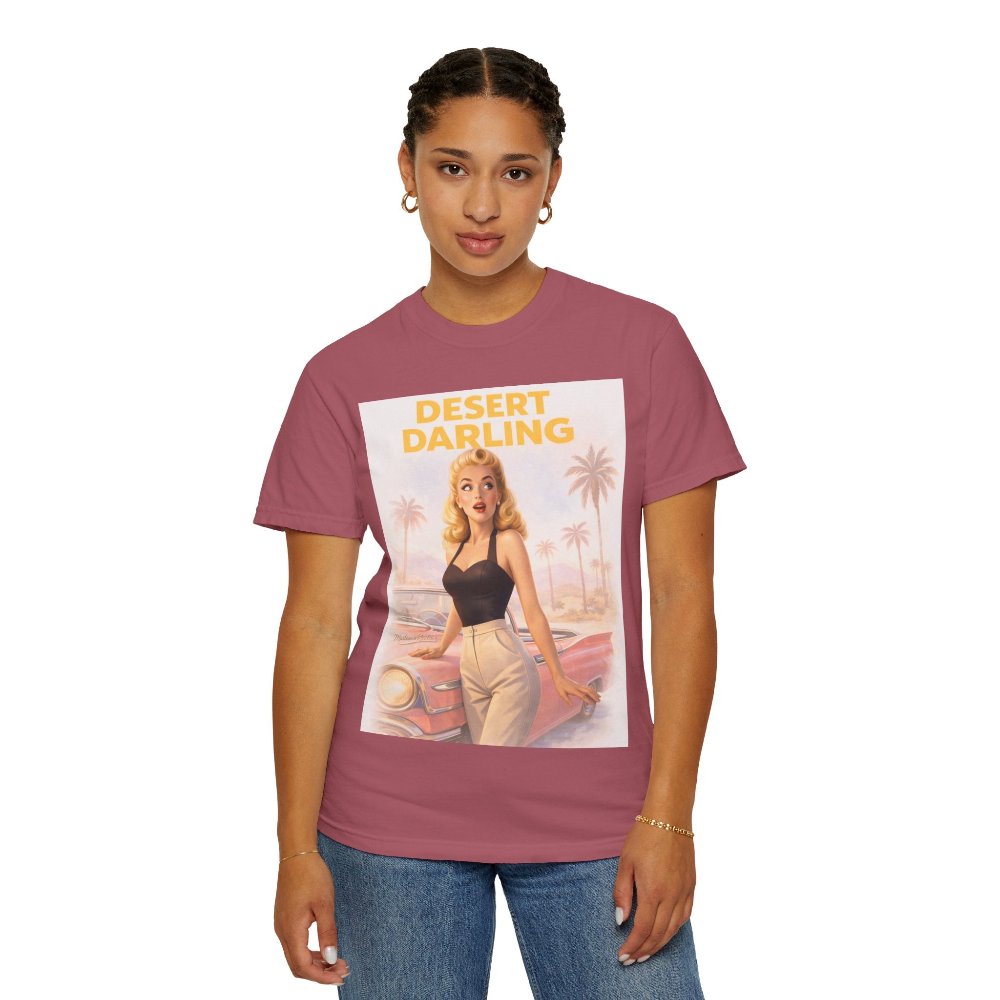 Desert Darling – Retro Pin-Up Graphic T-Shirt