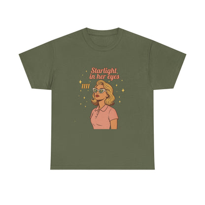 Starlight in Her Eyes – 1111 Angel Number Retro T-Shirt | Unisex Spiritual Vintage Tee - Madame Soulière