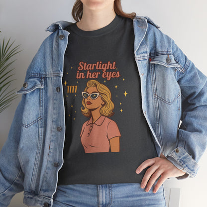 Starlight in Her Eyes – 1111 Angel Number Retro T-Shirt | Unisex Spiritual Vintage Tee - Madame Soulière