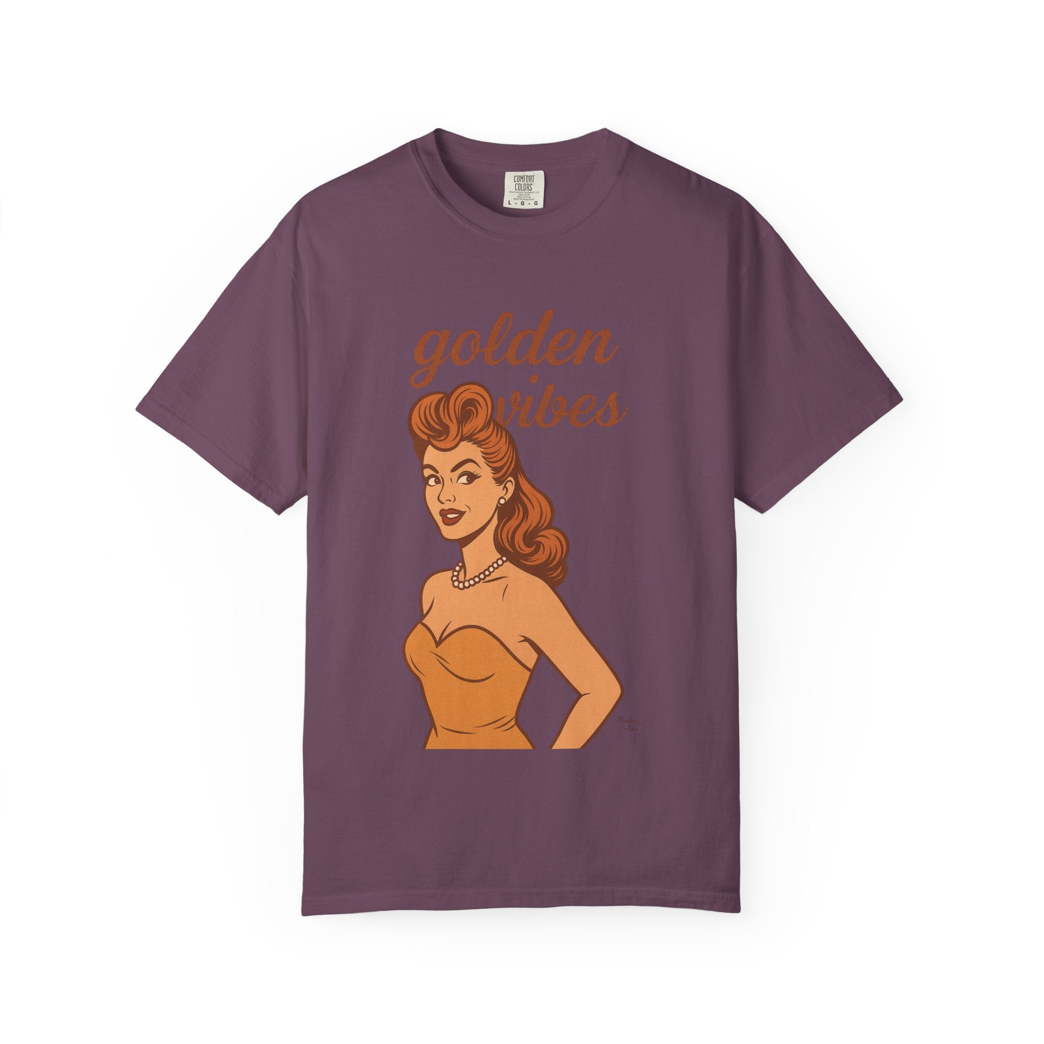 Golden Vibes – Retro Pin-Up Vintage T-Shirt