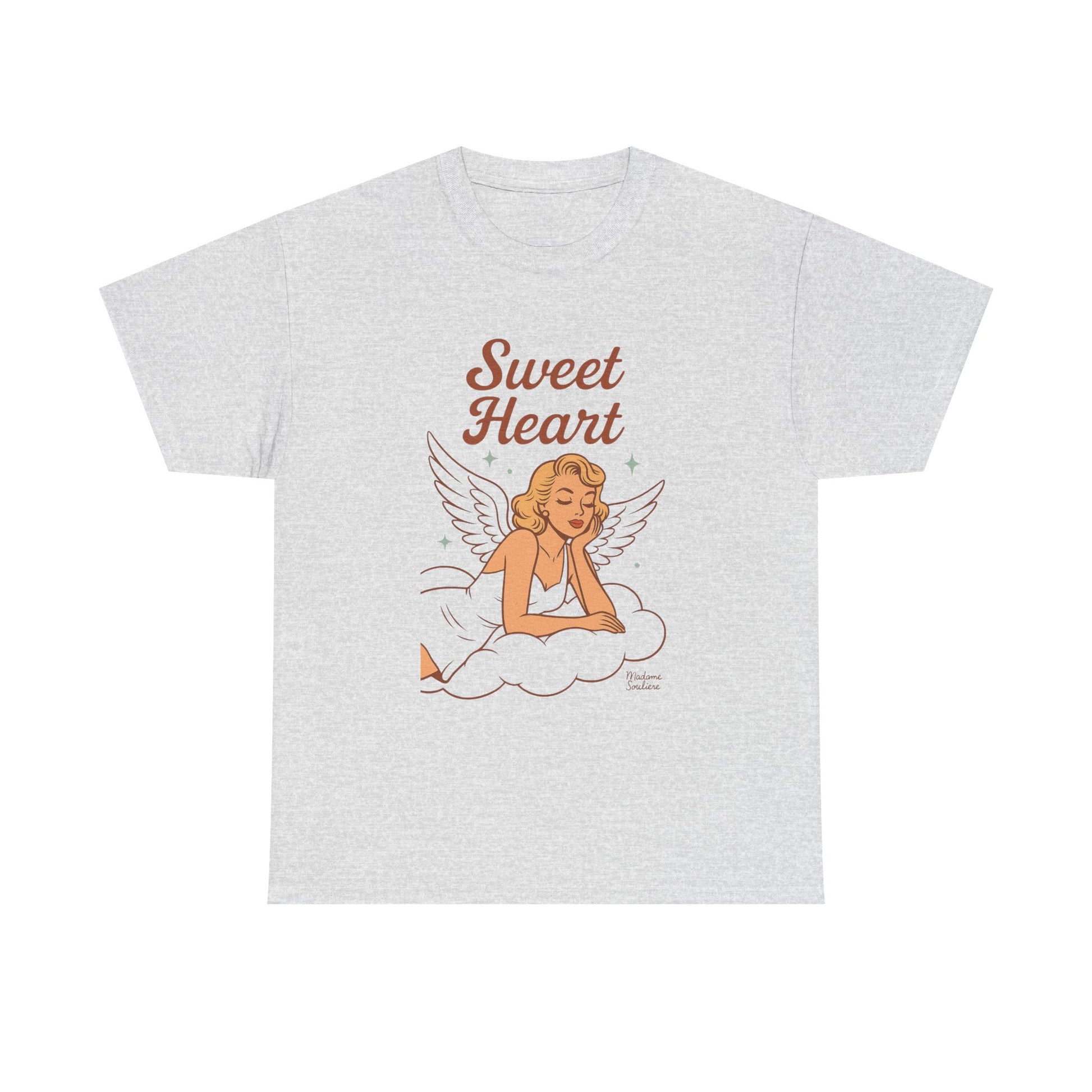 Sweet Heart Unisex T-Shirt – Retro Angel Graphic Tee, Vintage Pin Up Inspired Top, Feminine Heaven Sent Shirt - Madame Soulière