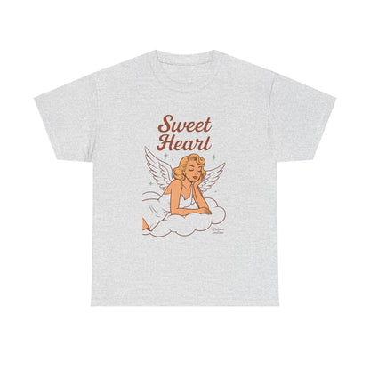 Sweet Heart Unisex T-Shirt – Retro Angel Graphic Tee, Vintage Pin Up Inspired Top, Feminine Heaven Sent Shirt - Madame Soulière
