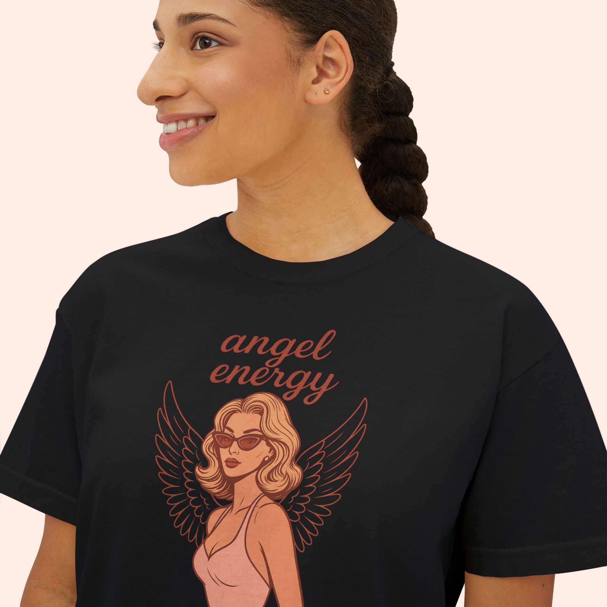 Angel Energy – Retro Pin-Up Vintage Boxy T-Shirt