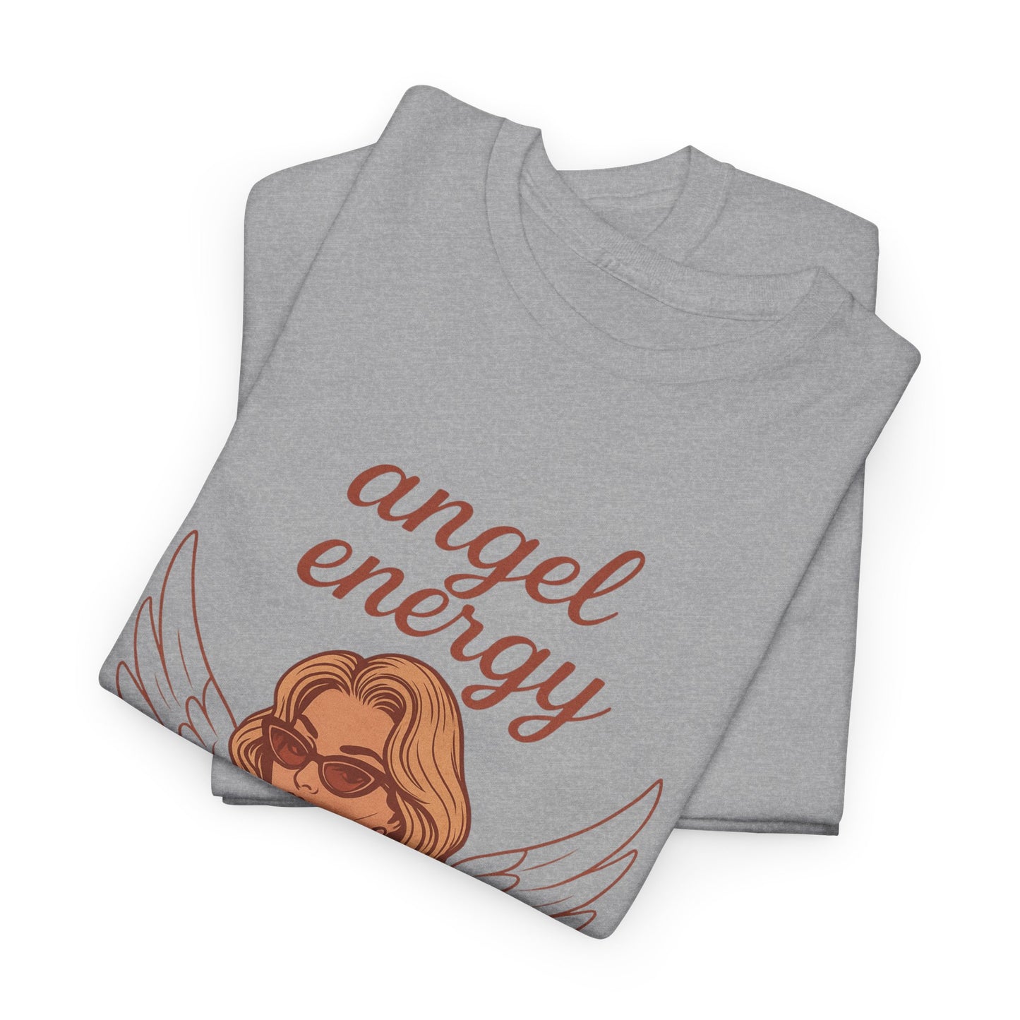 Angel Energy Unisex T-Shirt – Vintage Retro Graphic Tee, Spiritual Pin Up Shirt, Feminine Aesthetic Empowerment Top - Madame Soulière