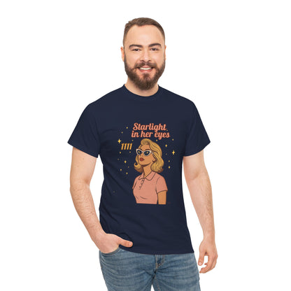 Starlight in Her Eyes – 1111 Angel Number Retro T-Shirt | Unisex Spiritual Vintage Tee - Madame Soulière