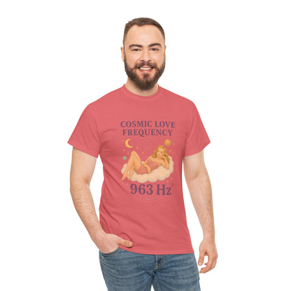Cosmic Love Frequency 963 Hz Unisex T-Shirt – Retro Vintage Spiritual Graphic Tee, Angel Number Vibes, Feminine Pin Up Inspired Top - Madame Soulière