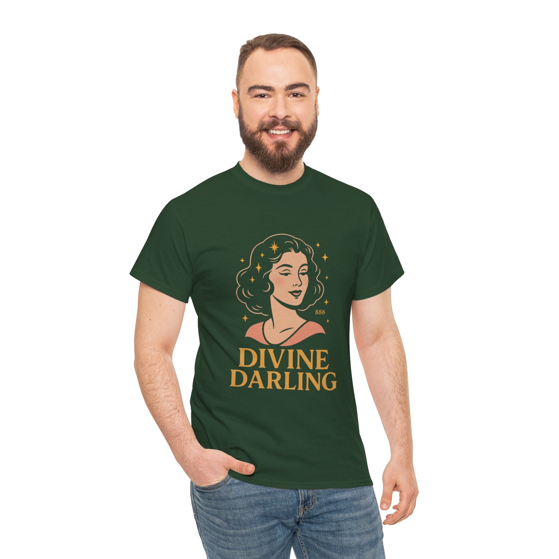 Wearing 888 Like It’s Chanel – Divine Darling T-Shirt, Vintage Retro Unisex Tee, 50s Pin Up Spirit Shirt - Madame Soulière