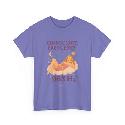 Cosmic Love Frequency 963 Hz Unisex T-Shirt – Retro Vintage Spiritual Graphic Tee, Angel Number Vibes, Feminine Pin Up Inspired Top - Madame Soulière
