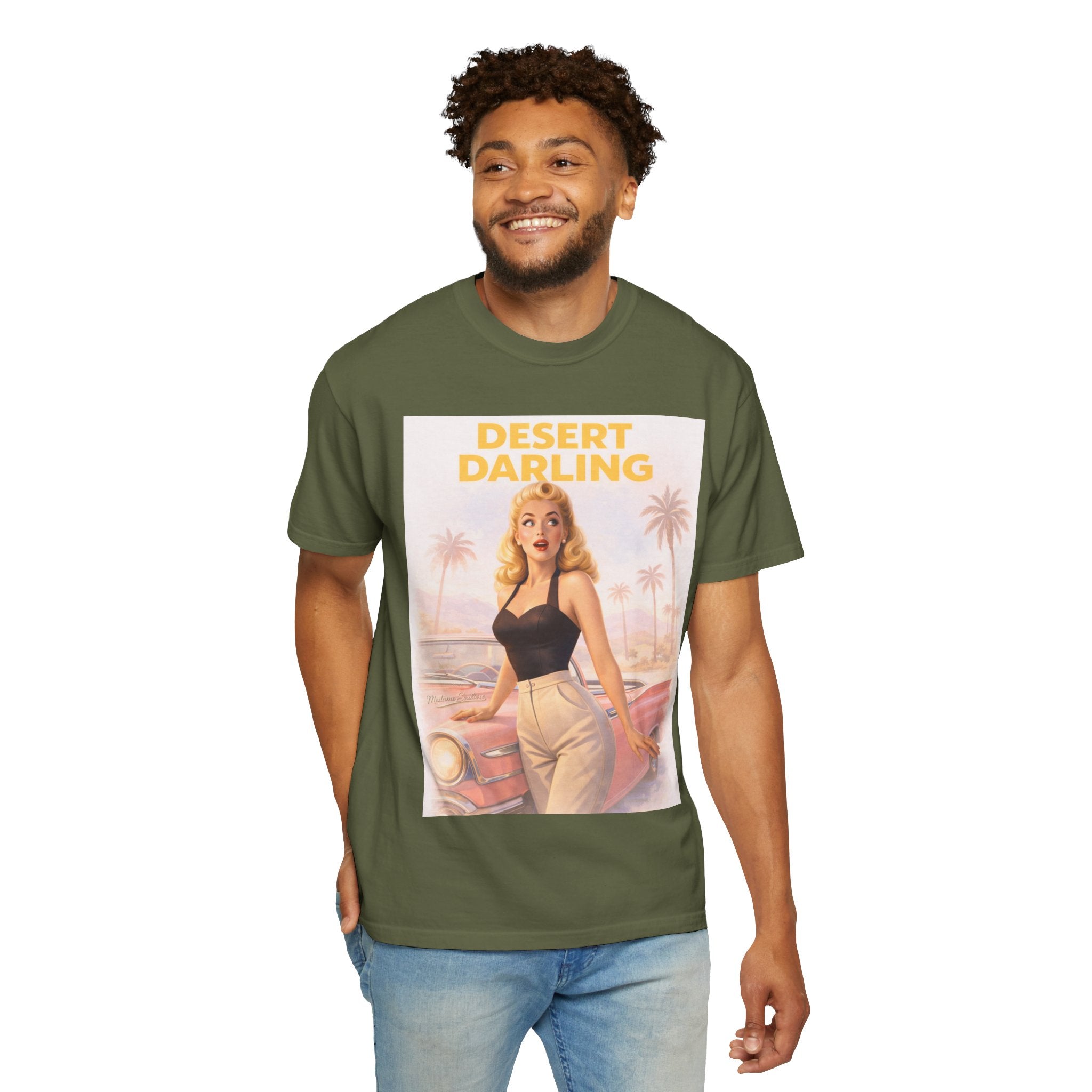 Desert Darling – Retro Pin-Up Graphic T-Shirt