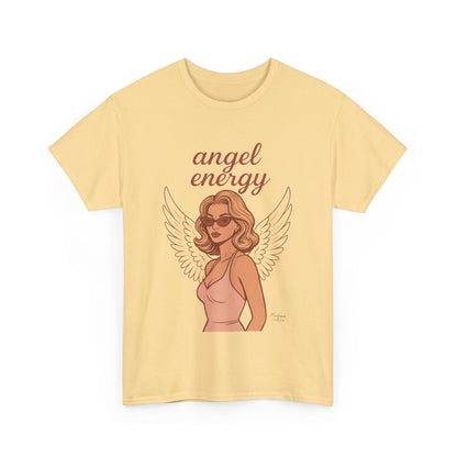 Angel Energy Unisex T-Shirt – Vintage Retro Graphic Tee, Spiritual Pin Up Shirt, Feminine Aesthetic Empowerment Top - Madame Soulière