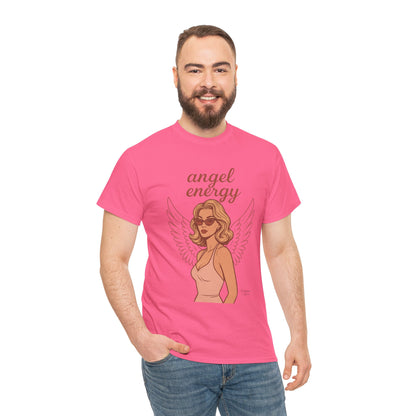 Angel Energy Unisex T-Shirt – Vintage Retro Graphic Tee, Spiritual Pin Up Shirt, Feminine Aesthetic Empowerment Top - Madame Soulière
