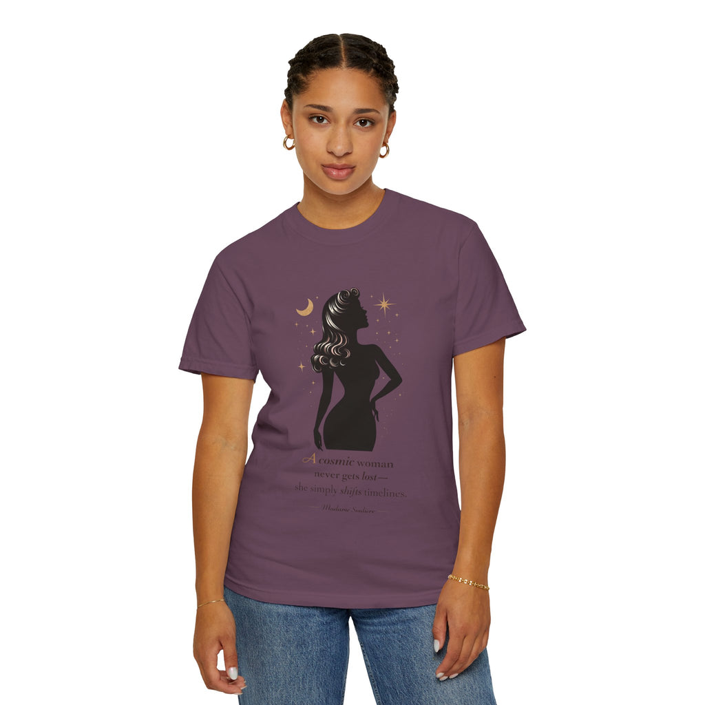 A Cosmic Woman Never Gets Lost – Vintage Feminine Cosmic T-Shirt