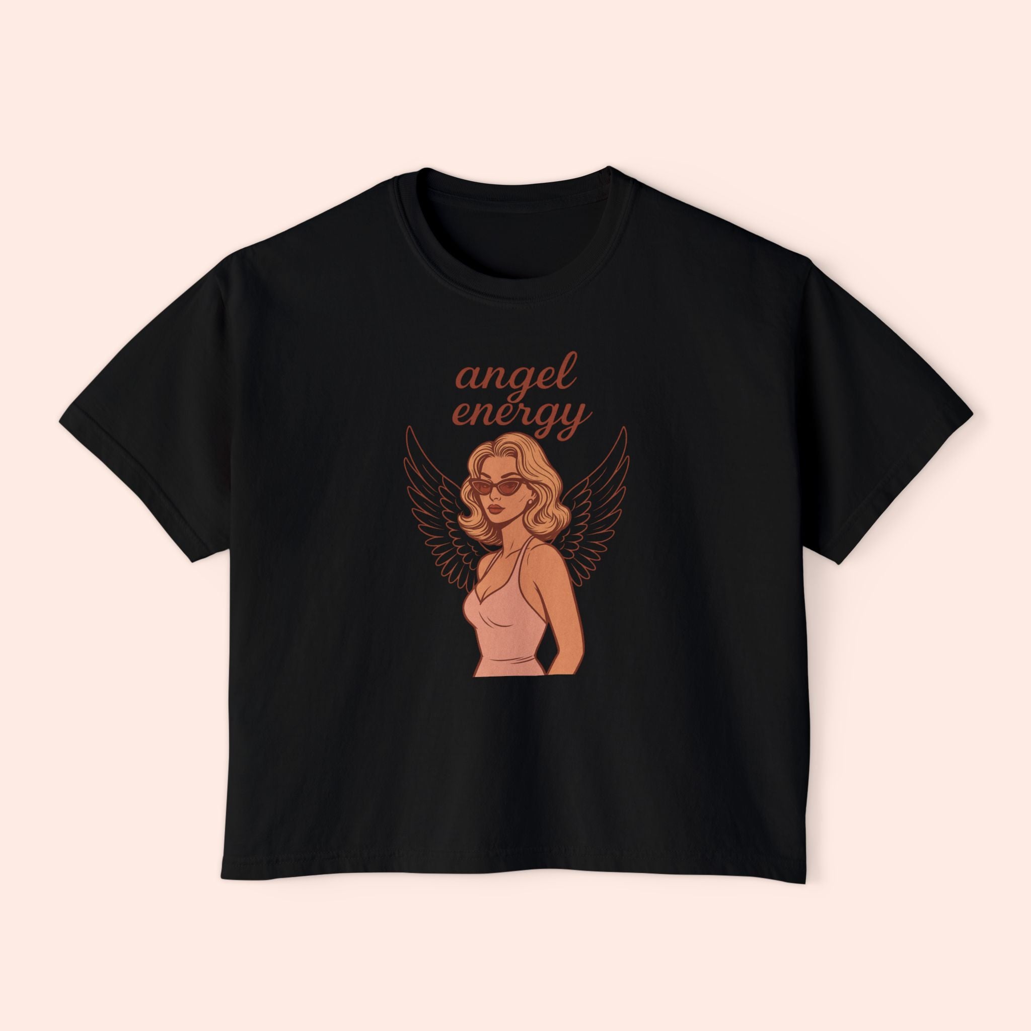 Angel Energy – Retro Pin-Up Vintage Boxy T-Shirt